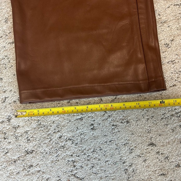 NOT FOR SALE  Les Filles wide leg pleated vegan leather pants NWT size M - Picture 8 of 16